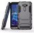 Heartly Graphic Designed Stand Hard Dual Rugged Armor Hybrid Bumper Back Case Cover For Asus Zenfone 2 Laser ZE500KL 5 inch - Metal Grey
