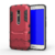 Heartly Graphic Designed Stand Hard Dual Rugged Armor Hybrid Bumper Back Case Cover For Motorola Moto X Play - Hot Red