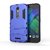 Heartly Graphic Designed Stand Hard Dual Rugged Armor Hybrid Bumper Back Case Cover For Motorola Moto X Force - Power Blue