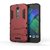 Heartly Graphic Designed Stand Hard Dual Rugged Armor Hybrid Bumper Back Case Cover For Motorola Moto X Force - Hot Red