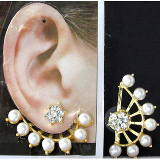 White Pearl Flower Stone Ear Cuff Earring Online Get 50 Off White Pearl Flower Stone Ear Cuff Earring