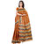 Aaina Peach Art Silk Printed Saree Without Blouse