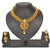 Pourni Antique Design  Gorgeous Golden finish Necklace with Stunning Earring for bridal jewellery set - PRNK24