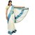 Fashionkiosks Kerala Pure Cotton Kasavu Saree With Blue Lace Work Brocade and Attached Blouse Saree