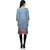 Party Wear Designer Blue Chanderi Silk Long Kurti (10001076)