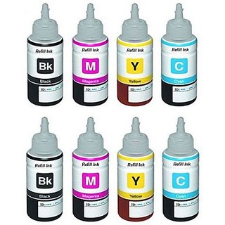 Epson L100/L200/L210/L300/L350, 4 Colour Ink 2 Set Cyan, Magenta, Yellow, Bk