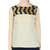 Ruhaans Beige Polyester Embroidered Round Neck Casual Top