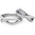 RM Jewellers CZ 92.5 Sterling Silver American Diamond Lovely Awesome Couple Band For Men and Women