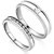 RM Jewellers CZ 92.5 Sterling Silver American Diamond Glorious Couple Band For Men and Women