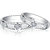 RM Jewellers CZ 92.5 Sterling Silver American Diamond Stylish Promise Couple Rings For Men and Women