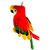 VRV Multicolour Furr and Cloth Musical Parrot with tail (30cm)