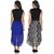 Klick2Style Pack of 2 Blue Printed Fit & Flare Dress For Women
