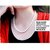 WF High Gloss Simulated Pearl Chain Pendant Collar Necklace Women Jewelry