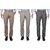 Grahakji Men's Multicolor Regular Fit Formal Trousers (Pack of 3)