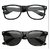 Fashno Combo Of Black Transparent Wayfarer Sunglasses