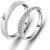RM Jewellers CZ 92.5 Sterling Silver American Diamond Classic Pretty Couple Band For Men and Women