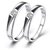 RM Jewellers CZ 92.5 Sterling Silver American Diamond Stylish Promise Couple Rings For Men and Women