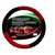Santro Xing Steering Wheel Cover Grip Leatherite Dual Color Red&Black 1 Pcs.