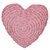 Sanaa Heart Shaped Frilled Cushion, Pink, 40x40 Cms