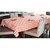 Lushomes Yarn Dyed Orange Checks 6 seater Table cloth  Napkins Set