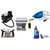 Grind sapphire combo pack of Car vacuum cleaner and Mini Air pump and Bottle Jack and Puncture kit and Tool Kit