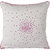 Sanaa Feminine Fuschia Sequin with Piping Cushion Cover-Ivory/Pink 40x40 Cms