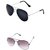 Closer Black Aviator Sunglasses For Men  Women-Combo-Xz247-1035A