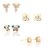 Combo of 4 pairs of earrings by GoldNera