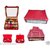 Atorakushon Pack of 3 rolla jewelery box combo of bangle box cover and pouches set of 5