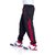 Mens Sporty Trackpant Black Red