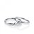 RM Jewellers CZ 92.5 Sterling Silver American Diamond Lovely Promise Couple Band For Men and Women