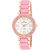 Swisstone CREM505-PINK-RGOLD Pink Ceramic Wrist watch for Women/Girls