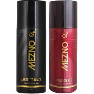 Mezno Fragrance Deodorant Body Spray For Men- Pack Of 2- 150ml Each