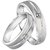 RM Jewellers CZ 92.5 Sterling Silver American Diamond Stylish Loving Couple Band For Men and Women