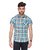 Mufti Mens Turqouise Slim Fit Casual Shirts