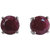 5.02 CTS, 8mm Round Shape Genuine Ruby .925 Sterling Silver Earrings