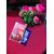 Bunch Of Five Pink Rose Artificial Flowers With Chocolate And Greeting Card