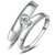 RM Jewellers CZ 92.5 Sterling Silver American Diamond Life Style Heart Couple Band For Men and Women