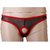 Imported Sexy Mens Charming Mesh G-String Underwear Pouch Brief Thong Bikini Opening Panty Red Black