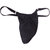 Imported Men Seductive Solid Color Rings Decorated T-back Sexy Underwear Thongs -Black