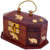 Craft Art India Brown Wooden  Decorative Jewelery / Jewellery Storage Box With Embossed Elephant