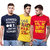 Enquotism Men's Multicolor Round Neck T-Shirt (Pack of 3)