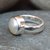 6 Ct Natural Pearl Simple Sterling Silver Simple Ring for Men  Women CH289