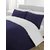 5Pc Reversible Duvet/Razai CoverSet 300 Thread Count Twin 100 Egyptian Cotton Navy Blue/White Solid By Hothaat
