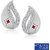 0.14ct Natural White Diamond Earring Stud 925 Sterling Silver Earrings ER-0116S