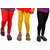 Combo - Pack of 3 Kids Girls Leggings (Red/Yellow/Black)