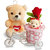 Teddy Rose Cycle With Red Teddy Special Gifts For Valentine Day