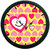 AE World Hearts Wall Clock (With Glass)