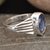 6 Ct Natural Blue Sapphire Sterling 2 Mark Silver Ring for Men CH301