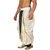 Pariwar Mens Cream Silk redymade Dhoti with front satin patch work.